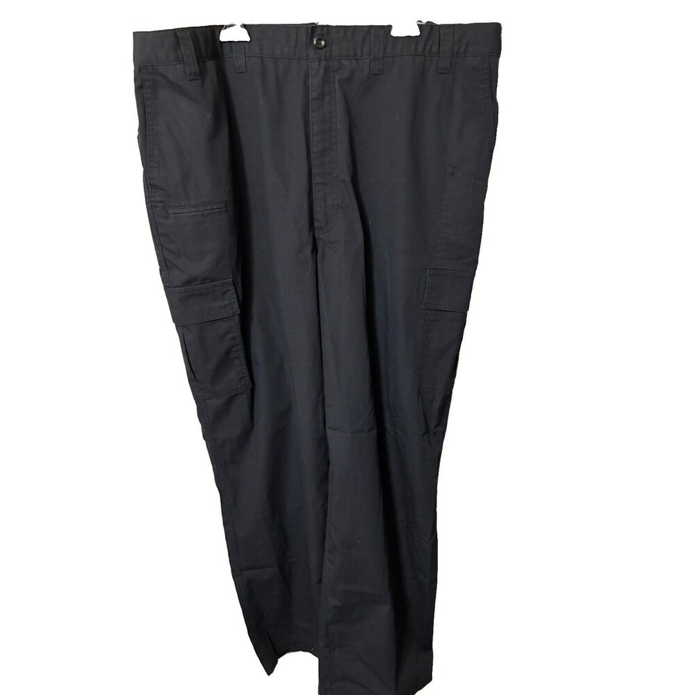 Wearguard Pants Men Size 44x33 Cargo Black Pockets Partial Elastic Work Pants
